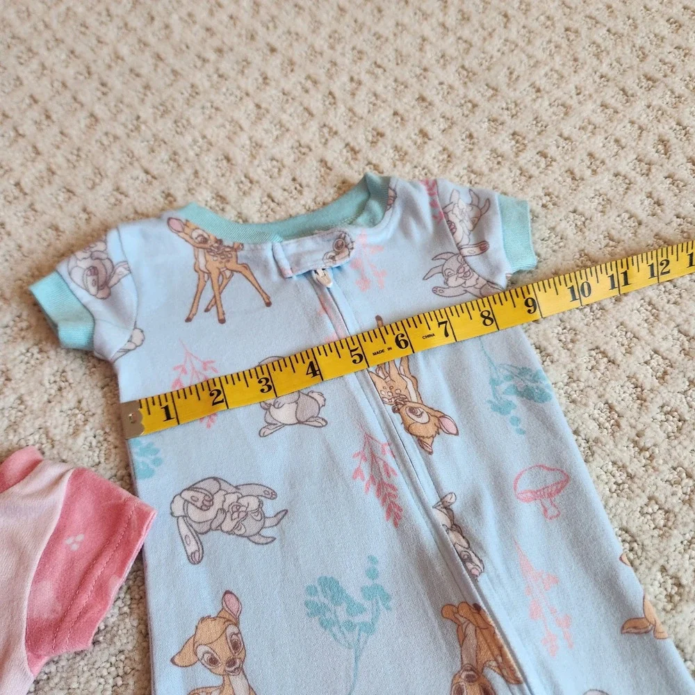 Disney Baby Bambi Thumper size 6M Romper Pajamas‎ and shirt set